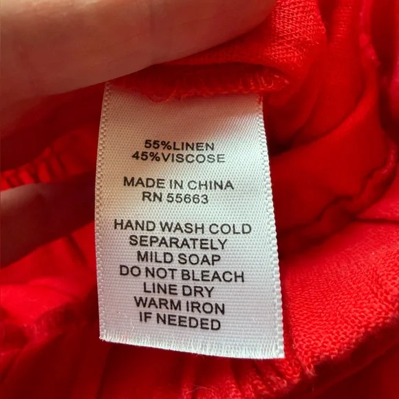 Nicole Miller Linen Blend Skirt Set Womens Medium Tiered Maxi Vacation Cruise - Picture 10 of 12